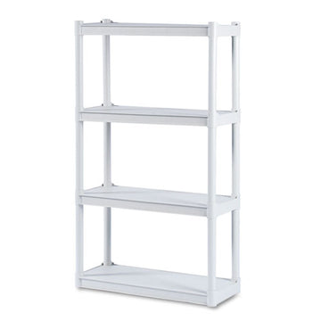 Iceberg Rough N Ready Open Storage System, Four-shelf, Injection-molded Polypropylene, 32 X 13 X 54, Platinum freeshipping - TVN Wholesale